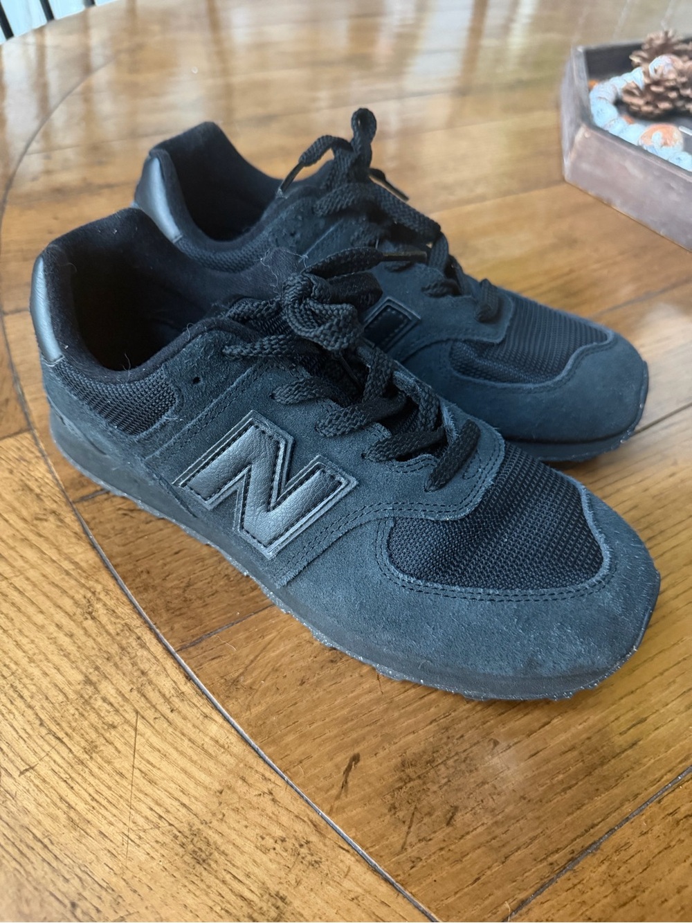 New Balance Men’s Black Classic Suede Mesh Sneaker